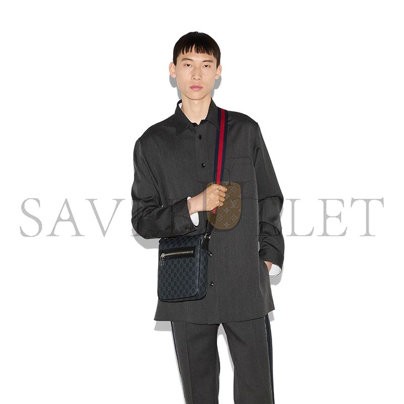 G*u*i gg black small messenger bag ‎‎792082 (23.5*21*4.5cm)